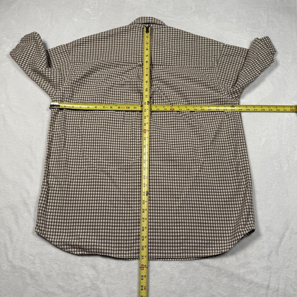 Columbia Shirt Mens XL Brown Check Short Sleeve Button Front‎ Cotton Casual - Picture 6 of 9